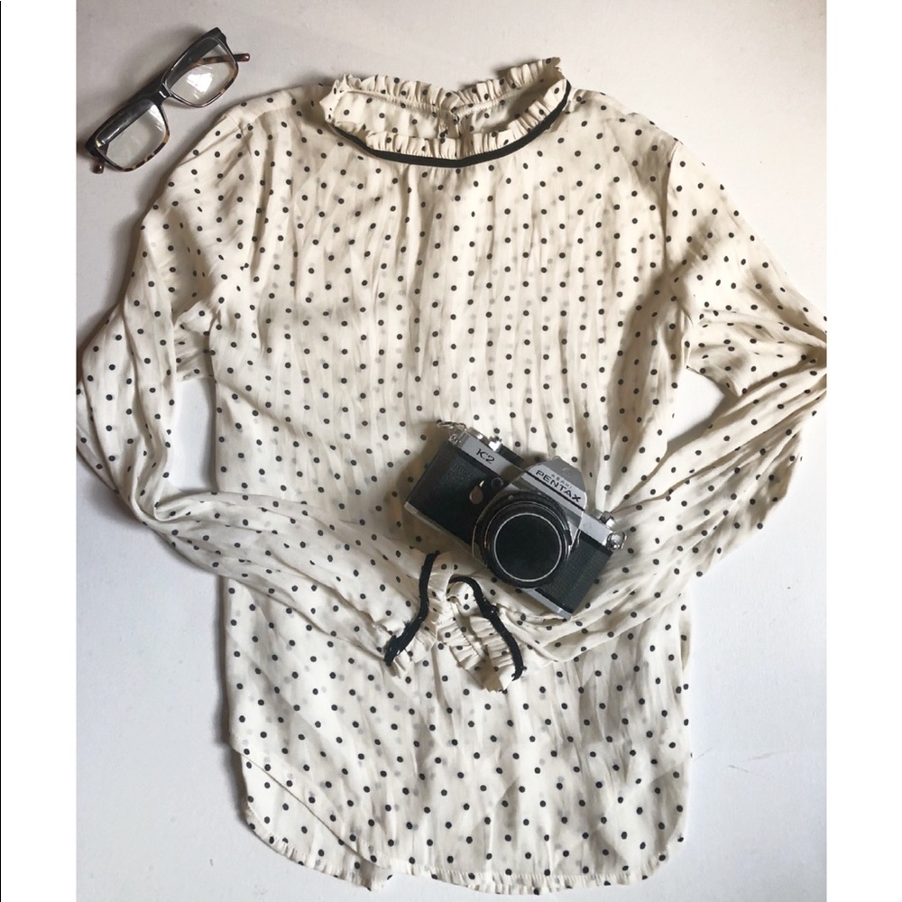 Forever 21 Retro polka dot blouse